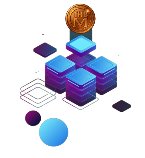 THBM coin on server stack
