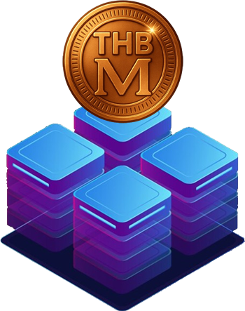 THBM coin on server stack